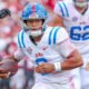 Ole Miss Rebels quarterback Trinidad Chambliss scrambles for yardage against the Oklahoma Sooners.