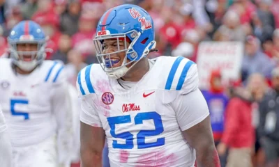 Ole Miss Rebels defensive lineman Williams Echoles during game against the Oklahoma Sooners