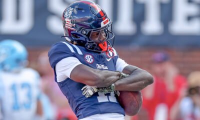 Ole Miss Rebels wide receiver Winston Watkins after scoring against The Citadel