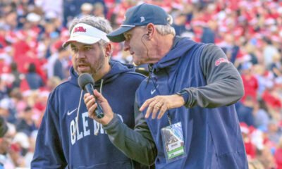 Ole Miss Rebels coach Pete Golding on the sidelines during College Football Playoff game against the Tulane Green Wave