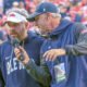 Ole Miss Rebels coach Pete Golding on the sidelines during College Football Playoff game against the Tulane Green Wave