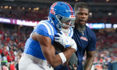 Ole Miss Rebels running back Logan Diggs at warmups before facing the Miami Hurricanes