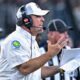 Former Texas A&M Aggies coach Jimbo Fisher on the sidelines in a game at AT&T Stadium