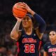 Ole Miss senior guard Cotie McMahon lines up a free throw attempt in Sunday's game against No. 2 Texas. | Ole Miss Athletics