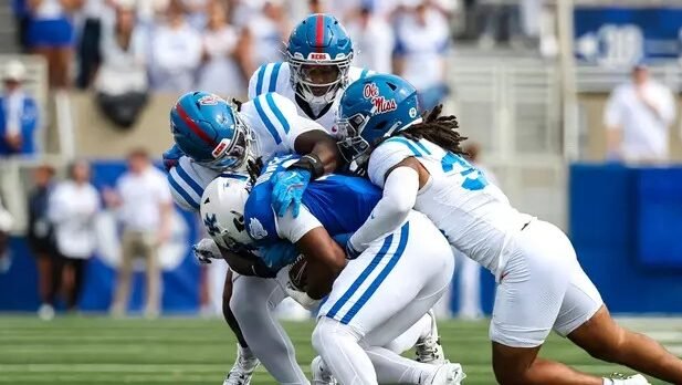 Ole Miss Football during the game against Kentucky at Kroger Field in Lexington, Ky. on September 6, 2025. | Ole Miss Athletics