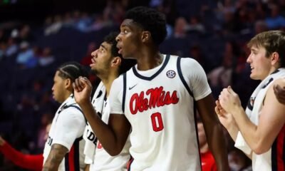 Ole Miss Men's Basketball during the game against Alcorn State at The SJB Pavilion at Ole Miss in Oxford, MS on December 29, 2025. Photo by Hailey Austin/Ole Miss Athletics.