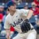 Ole Miss Rebels pitcher Cade Townsend delivering a pitch against Nevada