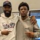 Ole Miss wide receivers coach L’Damian Washington and wide receiver Alvin Mosley. | Photo Credit: Alvin Mosley/X