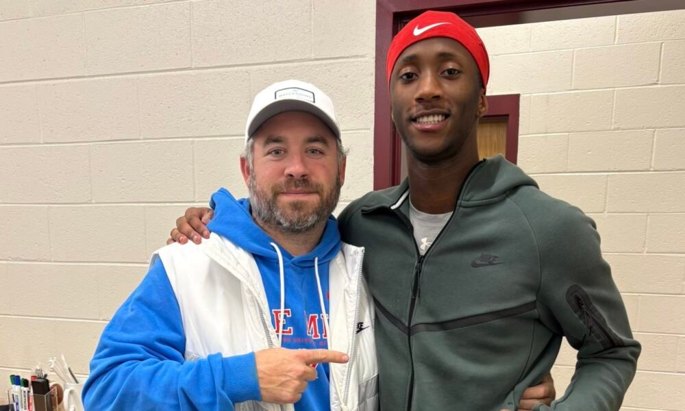 Ole Miss coach Pete Golding and Collierville wide receiver Tae Walden Jr. | Photo credit: Tae Walden/X