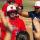 Ole Miss freshman Madi George celebrates her first collegiate home run during Friday's game against CSUN. | Ole Miss Athletics