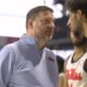 Ole Miss coach Chris Beard talks to guard Ilias Kamardine during Saturday's loss to No. 11 Florida. | Dylan Cohron, HottyToddy.com
