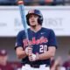 Ole Miss designated hitter Collin Reuter prepares for an at-bat against Missouri State on Friday. | Ole Miss Athletics