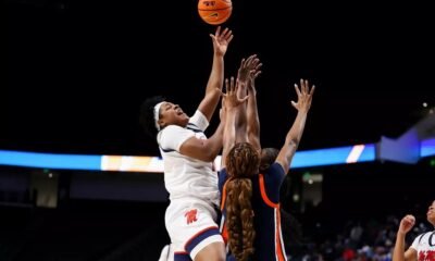 Ole Miss senior Christeen Iwuala makes a field goal attempt during Monday night's game against Auburn. | Ole Miss Athletics