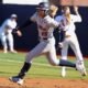 Ole Miss junior Laylonna Applin rounds the bases Monday against Miami. | Ole Miss Athletics