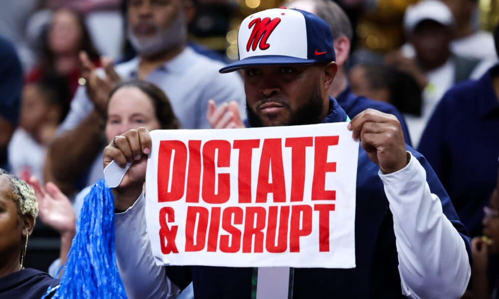 Ole Miss women's basketball fans celebrate during Friday night's game against Vanderbilt. | Ole Miss Athletics