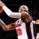 Ole Miss senior Cotie McMahon goes for a layup in a NCAA Tournament game against Gonzaga in Minneapolis, Minn. | Ole Miss Athletics