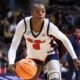 Ole Miss' Sira Thiennou dribbles the ball in a first round NCAA tournament game against Gonzaga. | Ole Miss Athletics