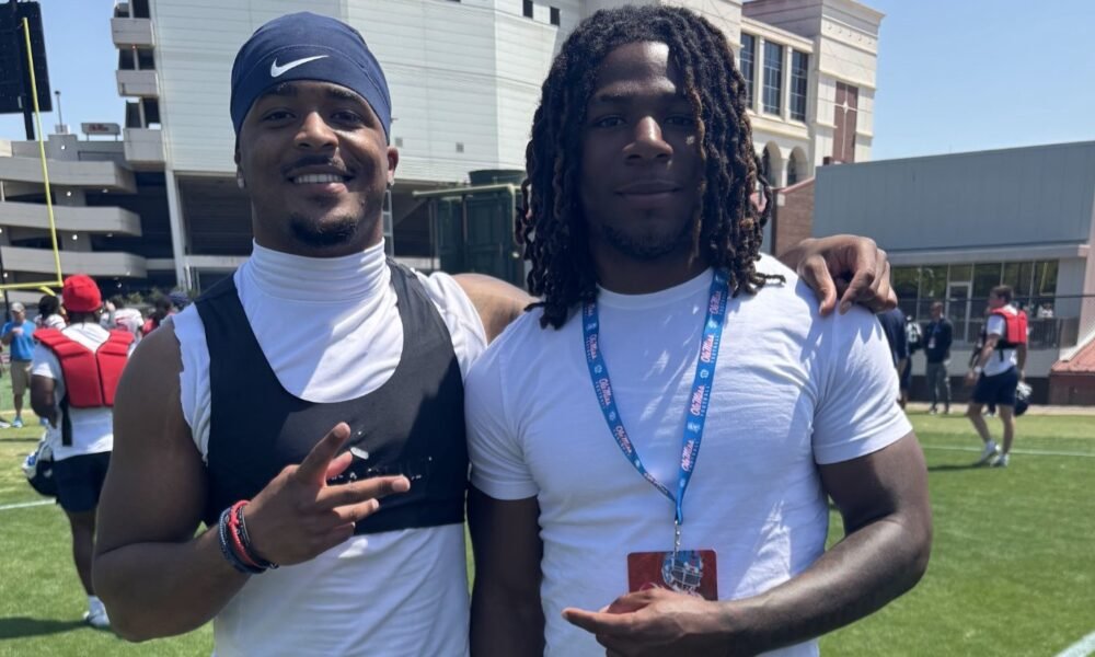 Baylor School running back David Gabriel-Georges at an Ole Miss football practice in April 2025. | David Gabriel-Georges /X