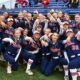 Ole Miss softball players celebrate an upset win against Tennessee in the 2026 SEC Softball Tournament. | Ole Miss Athletics